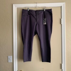 Torrid Noir Collection All Nighter Cropped Trouser Pants Sz.20 Gray New!
